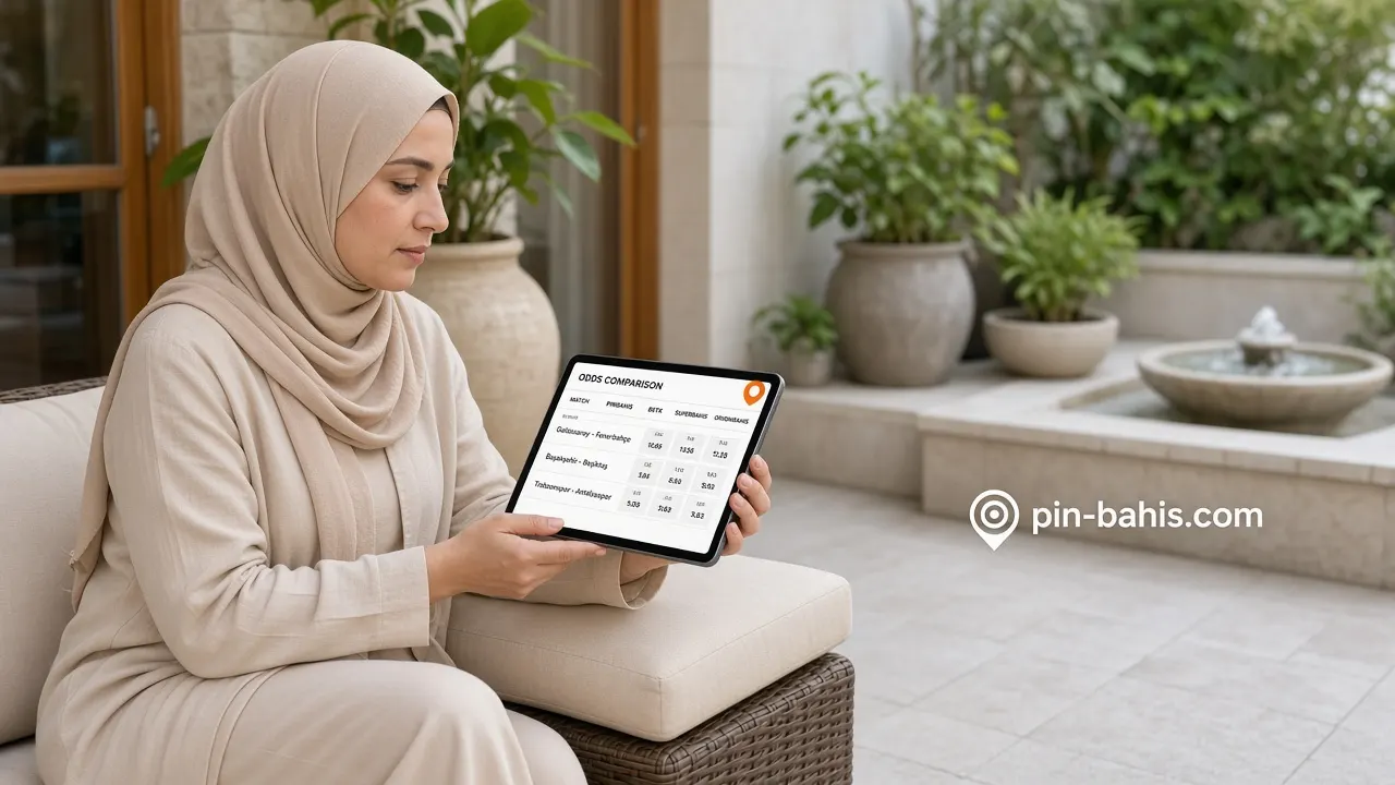 زن در اسپا لوکس در حال مقایسه ضرایب شرط بندی روی تبلت